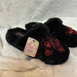 Y2K Candie’s Velour Sequin Butterfly Size 7/8 Medium.